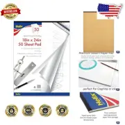 Superior 16 lb Vellum Paper Pad, 18 x 24 inches - Ideal for Technical Drawing