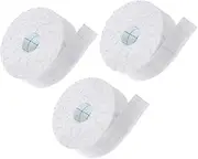 Ipetboom 3 Rolls Neckline Sweat Pad Foam Reducing Tape Hats Hat Liner Strips Sweat Sweat Protector Cleaner Patches Cap Sticky Sweat Liner Armpit Spray Stain Sticker White Non-Woven Fabric