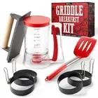 Griddle Breakfast Kit Accessories - Pancake Batter Dispenser for Cast Iron Grill