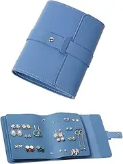 ZHIERNA Earring Storage Earrings Folder Small Book Storage Bags Practical Stud Earrings Storage Jewellery Box Jewellery Organiser Portable PU Earring Cases for Girls and Women