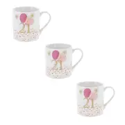 3PK Gibson Gifts Rush Happy Birthday Ladies Mug R 250ml Drinking Cup w/ Handle