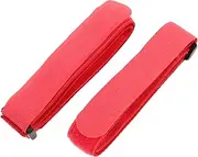 Generic 2pcs Adjustable Bikes Wheel Straps Anti-Slip Bicycle Tire Stabilizer with Hook and Loop for and Storage Red