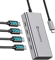 Minisopuru 4 Ports USB C Hub – 10Gbps USB Hub for Laptop, USB Hub Multiport Adapter for MacBook Pro, MacBook, MacBook Air, iPad, Surface Pro, Chromebook. (No Charging/Video Transfer)