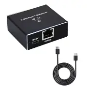 1 to 2 Out Network Splitter With USB Power Cable 1000Mbps RJ45 Ethernet Splitter