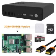 DeskPi Pro Set-Top Box Case Kit For Raspberry Pi 4B (Cooler/M.2 SATA SSD/HDMI)