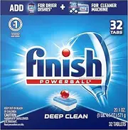 [Finish] All In 1 Powerball, Fresh 32 Tabs, Dishwasher Detergent Tablets 1 LB,4.8 oz