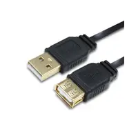 在飛比找ETMall東森購物網優惠-i-gota USB 2.0 A公-A母 1米 黑色扁線 鍍