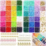 42 Colors 10500pcs Clay Beads Round Flat Beads Kit Professional Quality Polymer