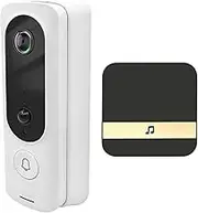 ACAGALA WiFi Video Doorbell Camera Wireless 1080P HD Camera 2-Way Audio Motion Detection Infrared Night Vision Real-time Monitor Support Tuya APP Waterproof Cover Support Storage Card