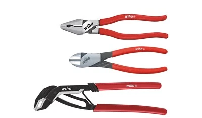 Wiha 26853 3 Piece Combination, Water Pump Pliers & Diagonal Cutters Set