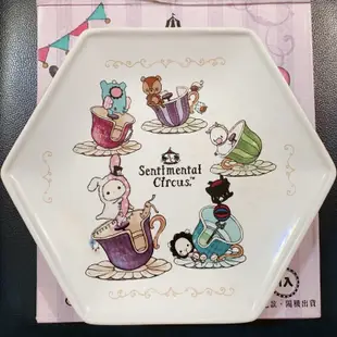 7-11 深情馬戲團 六角拼圖陶瓷大餐盤