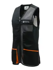 Beretta Uniform Pro Olympic Shooting Vest - Unisex Black Jet & Orange #gt761-t1553-0971