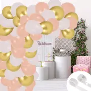 122PCS Balloons Garland Kit Retro Pink Gold Balloons Arch Set 5" 10" Latex fiaqg