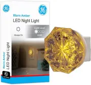 Jewel LED Night Light, Plug-in, Dusk to Dawn Sensor, Amber ,11286, 1 Pack