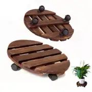 with Wheels Rolling Plant Stand Wooden Plant Pots New Flower Pot Tray Garden