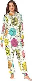 [AIXIWAWA] (Colorful Line Stars Adult Onesie Pajamas, One Piece Pajama Jumpsuits for Men Women Zip Front Unisex
