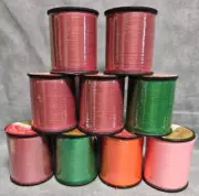 Lot of 9 Excell 100% Polyester Sewing Thread, 200 Yds each