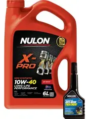 Nulon X-Pro 10W-40 Performance Engine Oil 6L + Anti-Wear Treatment 300ml