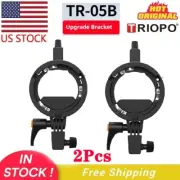 US 2Pcs TRIOPO TR-05B Bowens Flash Softbox Bracket Snoot Holder Fr Godox Yongnuo