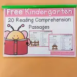 【台灣出貨】低幼兒童英語啟蒙READING閱讀理解小故事短文練習題作業紙全彩色