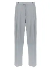 [Off-White] Off-White-Ow Emb Drywo Smoking Pantaloni Celeste-Uomo 46IT Light Blue