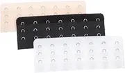 [BEBEMOKO] 3pcs Underwear Accessories Hook Extensions Bra Strap Extender Back Extenders Elastic Bra Extenders Band Bra Band Extender Bra Band Extension Bra Hook Extender Fabric, Multi