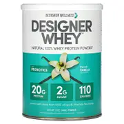 Designer Wellness, Designer Whey, Natural 100% Whey Protein Powder, French Vanilla, 12 oz (340 g)