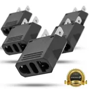 5x Universal 2 Prong Europe EU to US USA Canada Travel Power Adapter Type C Plug