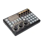 GAX-X8P 48V Digital Live Broadcasting USB Sound Card w/ Colorful RGB Lights ty23
