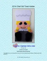 Chef Girl Treat Holder-Plastic Canvas Pattern or Kit