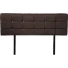 PU Leather Double Bed Deluxe Headboard Bedhead Brown Palermo