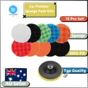 12x5Inch 125mm Car Polisher Pad Buffer Waxing Buffing Polishing Sponge Pads Kits