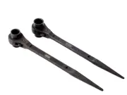4pc Professional Scaffold Double Socket Podger Ratchet Wrench Set:17x19-23x26mm