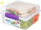 Sistema to GO Lunch Box Cube Max | 2 L Bento-Box Style Food Container with Divid