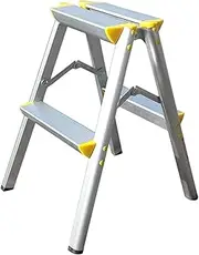 [STARTIST] Foldable Ladder Step Ladder Folding Herringbone Ladders Double Sided 2 Step Stool Anti Slip for Supermarkets Car Beauty House