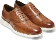 Cole Haan Mens 2.Zerogrand Wing OX Oxford British Tan Leather/Ivy C31532