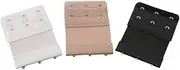 [Holibanna] 3-hook Bra Extension Straps 2 Rows Bra Extension Set Elastic Cotton Nude