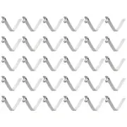 30pcs 5.7x8x44mm Single Button V-Shaped Paddle Snap Spring Clips Solid Head