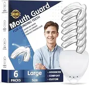 6 Pack Mouth Guards for Men,Comfortable Dental Guards for Adult Men Grinding Teeth,Moldable Night Guards for Clenching Teeth, Bruxism,TMJ,Teeth Whitening Tray & Sports