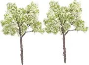Chic Mini Figurine for Fairy Garden Sturdy Iron and Sponge Landscape Mini Tree