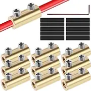 10Pcs Wire Connector Nut Kit, 6 Gauge Splicing Quick Wiring Connector, 60A/80A Copper Connector Waterproof Circuit Wire Connecting Terminal, Copper Wire Connector Nut Kit with Heat Shrink Tubes (A)