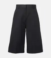 [Toteme] Toteme Cotton and linen Bermuda shorts AU 12 black