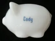 LUCKY PENNY PORCELAIN MINIATURE PIGGY BANK -CODY