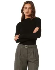 [Forever New] Everley High-Neck Wave Jumper in Black
