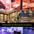 (White)6PCS LED Puck Lights With Remote Control Dimmable Circular Lamp For Un