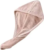 Generic Hair Drying Towel, Bath Hat, Absorption, Hair Towel Wrap, Quick Drying Hair Drying Cap, Hooded Towel, Hat, Hair Towel for Pool, Light Pink, as described