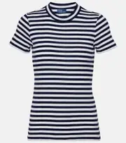 [Polo Ralph Lauren] Polo Ralph Lauren Striped cotton T-shirt AU 14 blue