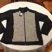 ADIDAS GOLF Men's LARGE SPACE DYED Colorblock FULL ZIP Sports Jacket nwt