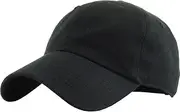 [KBETHOS] KB-Low BLK Classic Cotton Dad Hat Adjustable Plain Cap. Polo Style Low Profile (Unstructured) (Classic) Black Adjustable