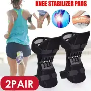 Leg Power Knee Stabilizer Pads Patella Booster Spring Knee Brace Support 2 Pair